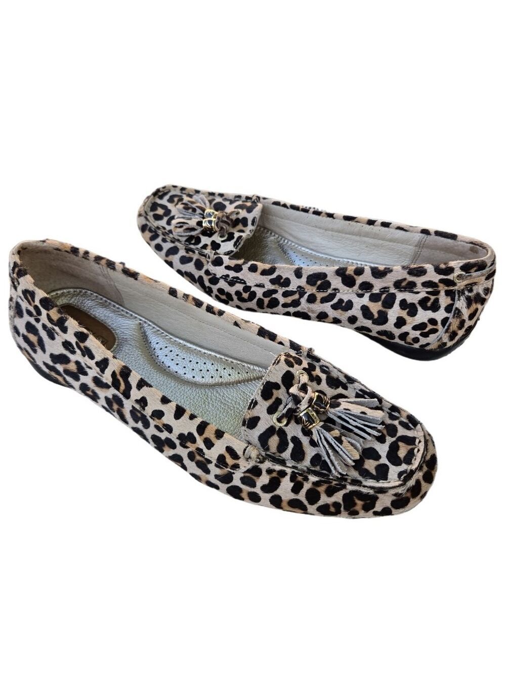 Sperry Top Sider Leopard Print Tassel Loafers Tan/Brown/Black Women's 9 - Picture 16 of 16